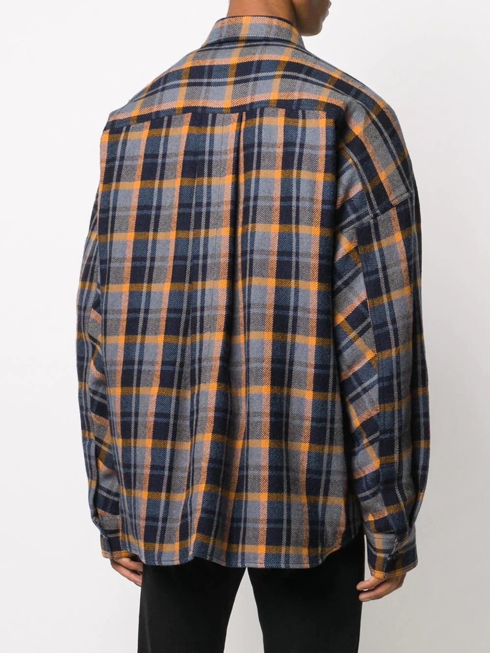 checked oversized-fit shirt - 4