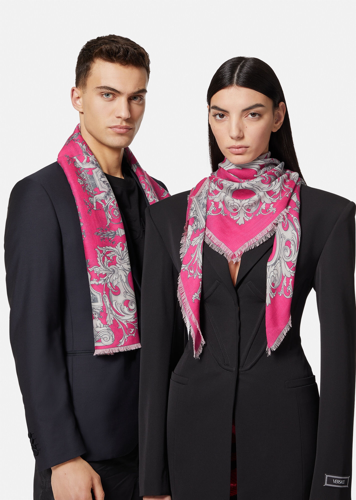 Silver Baroque Scarf - 3