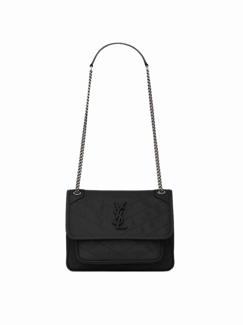 SAINT LAURENT Niki Baby in Crinkled Vintage Leather outlook
