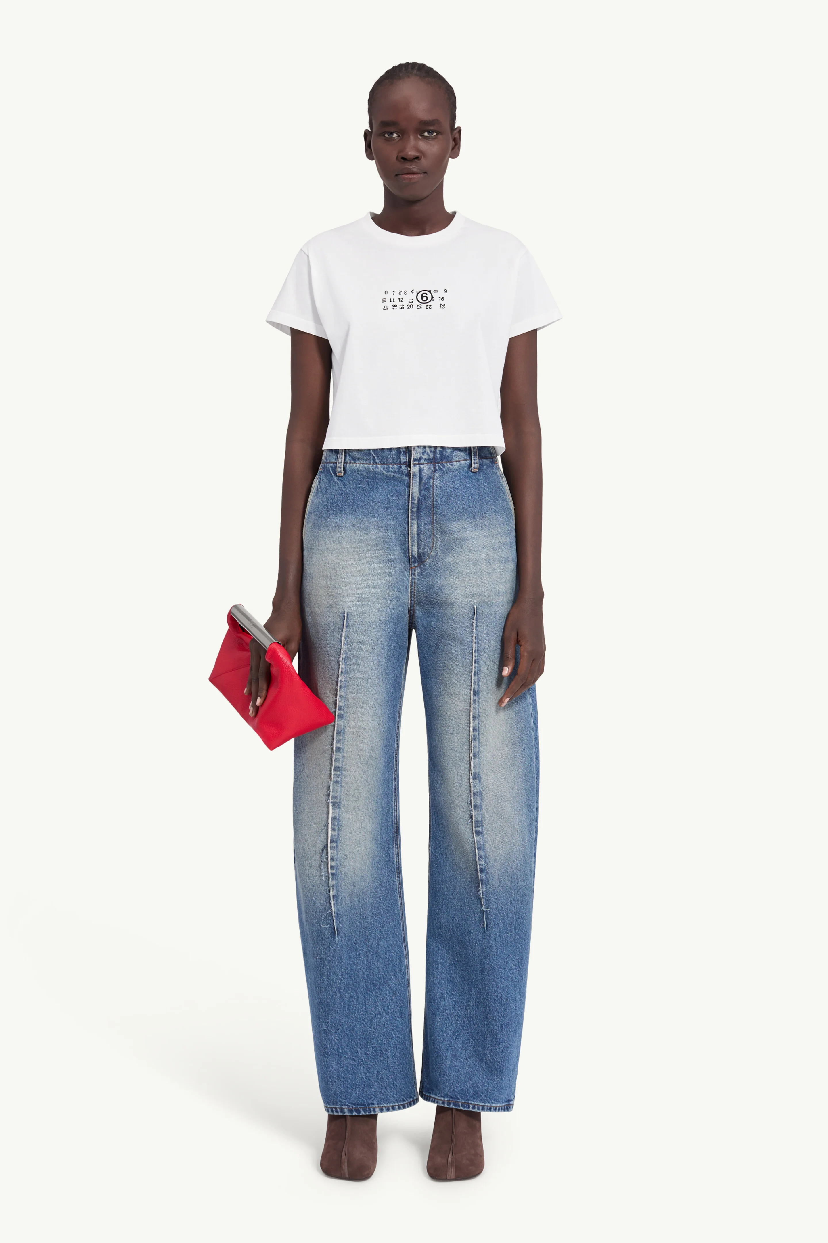 Flipped-print overdyed T-shirt - 1
