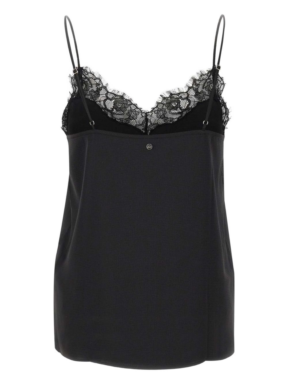 lace-trimmed top - 2