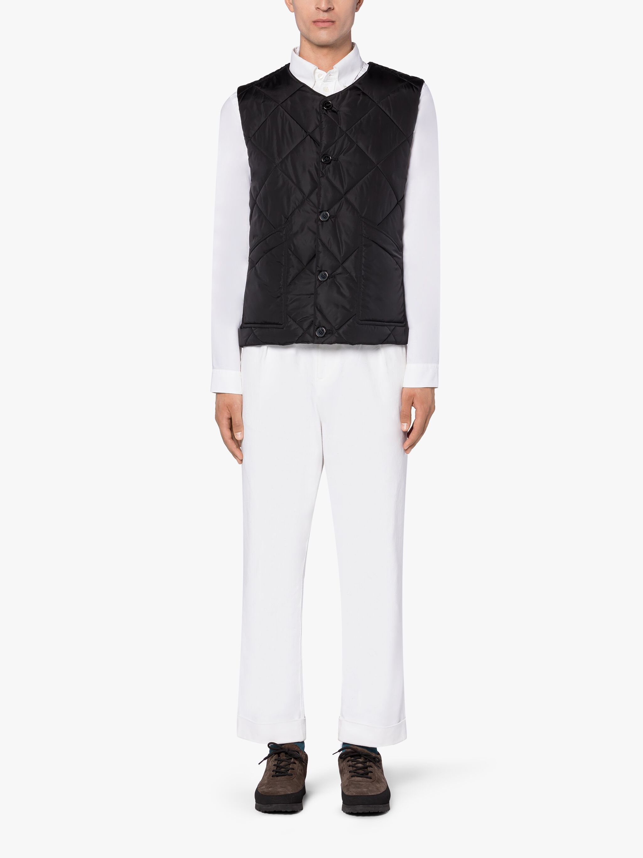 NEW HIG BLACK NYLON QUILTED LINER VEST - 2
