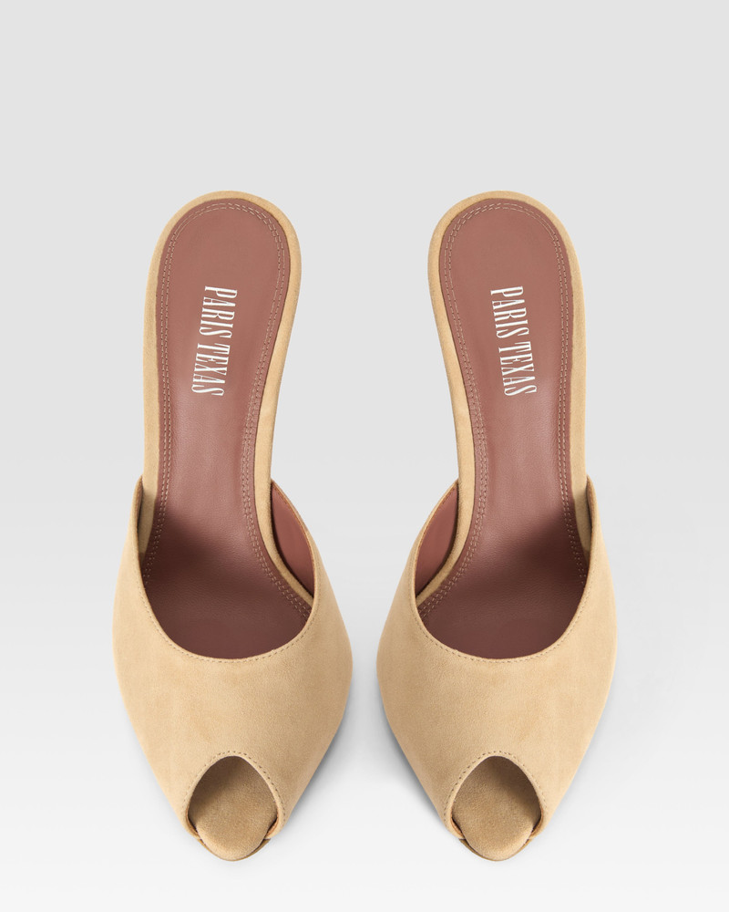 Suede open-toe mule 5