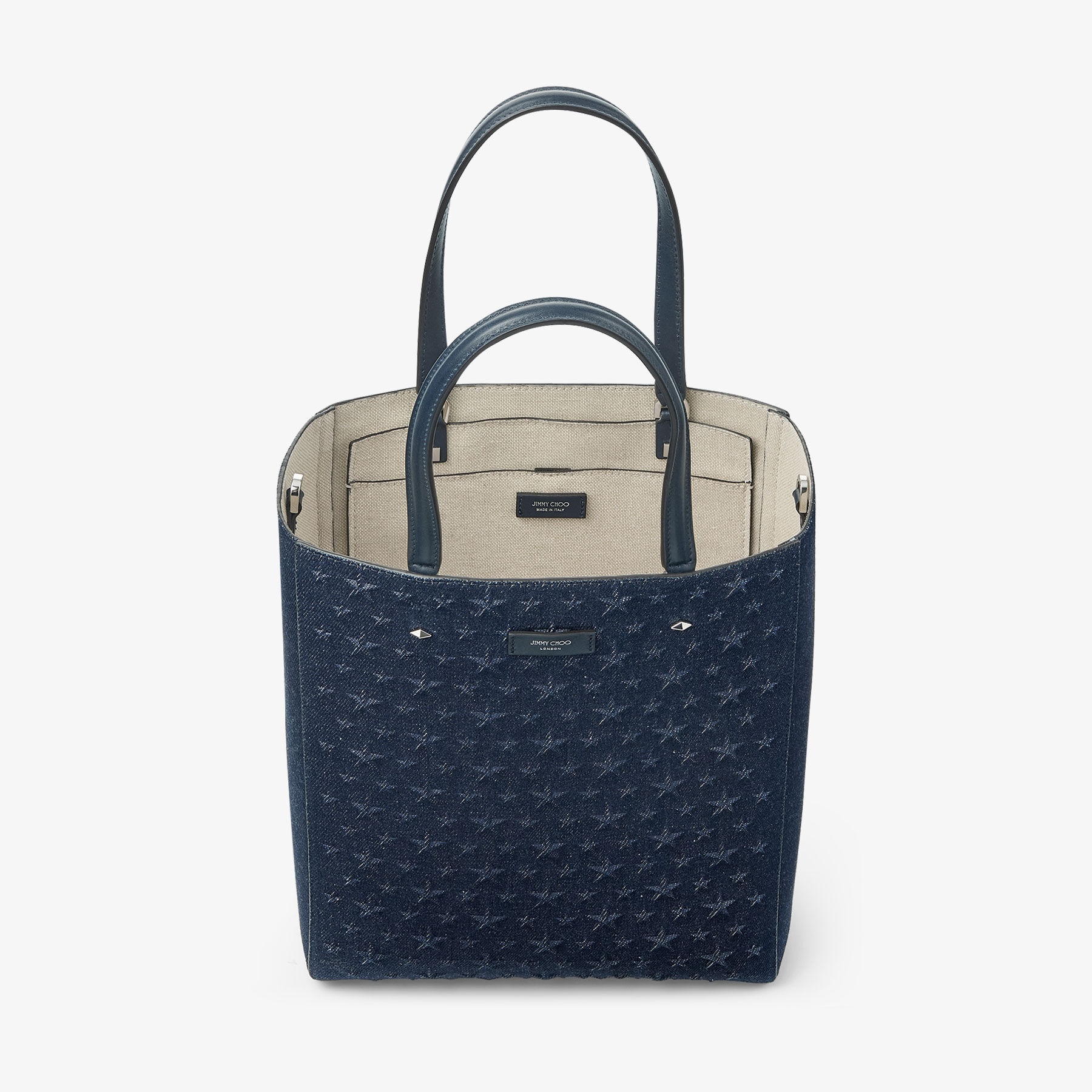 Lenny North-South M-M
Dark Denim Embossed Tote Bag - 4