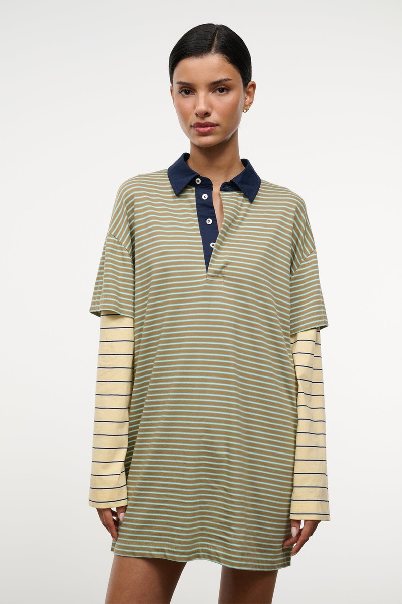 STAUD IVAR DRESS PORTO STRIPE MULTI 4