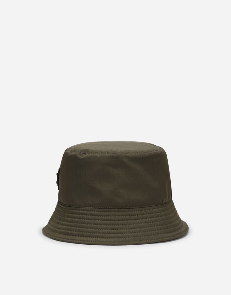 Nylon bucket hat with branded plate - 1