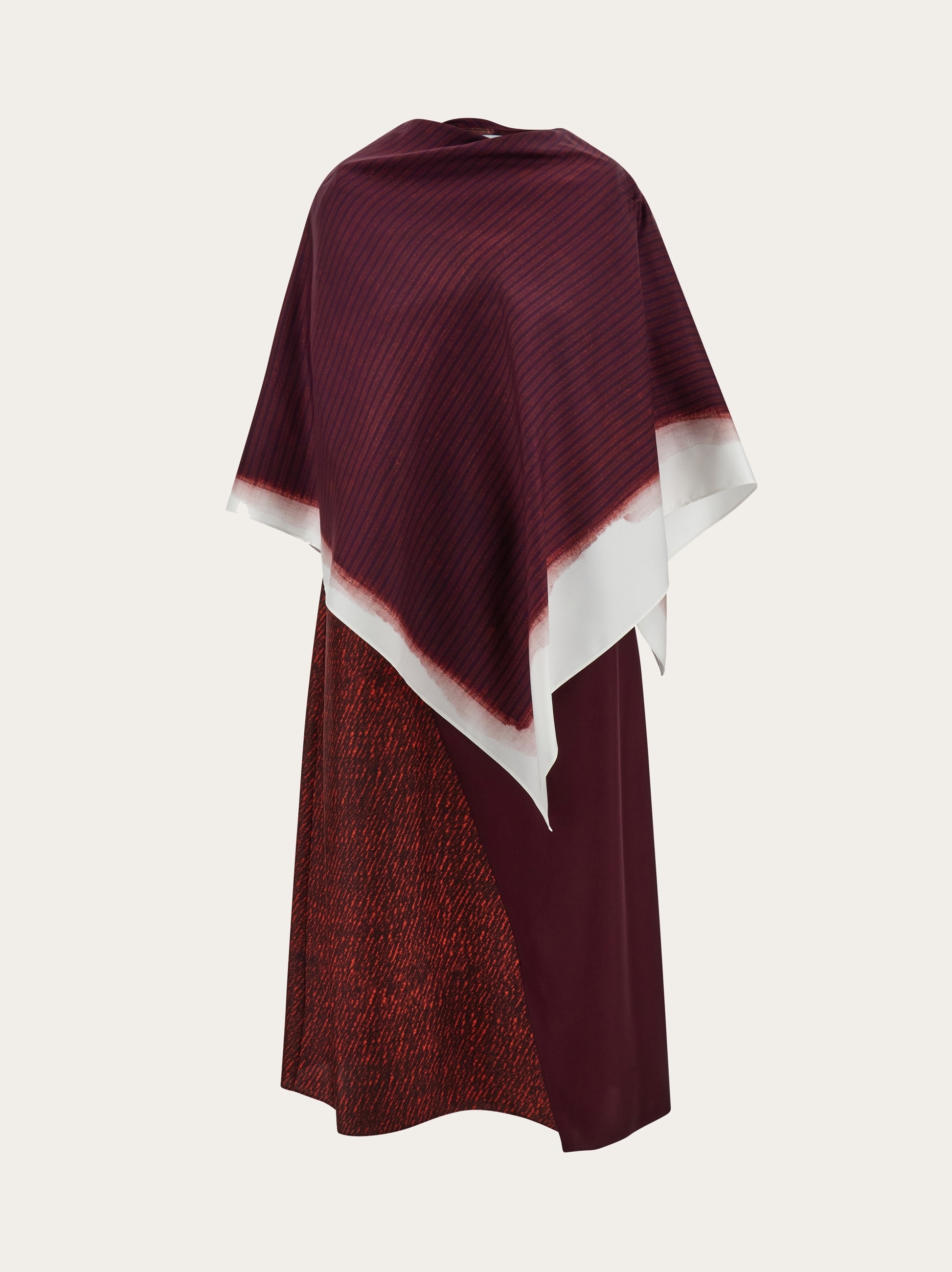 Shirt dress with shawl detail - 1