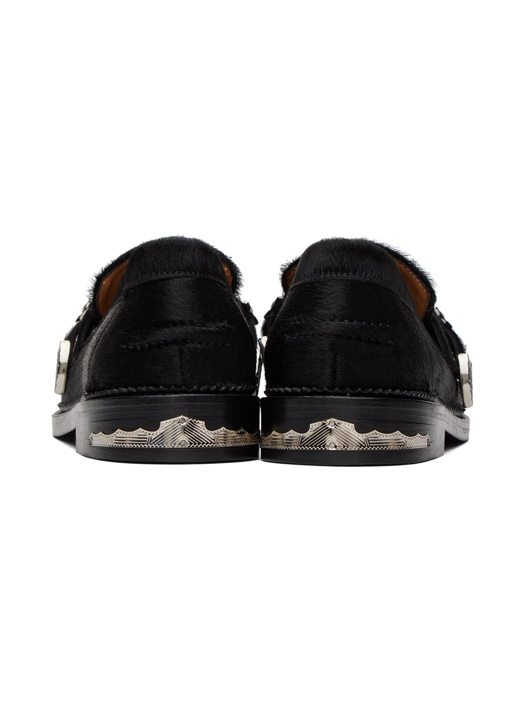 SSENSE Exclusive Black Fur Loafers - 2