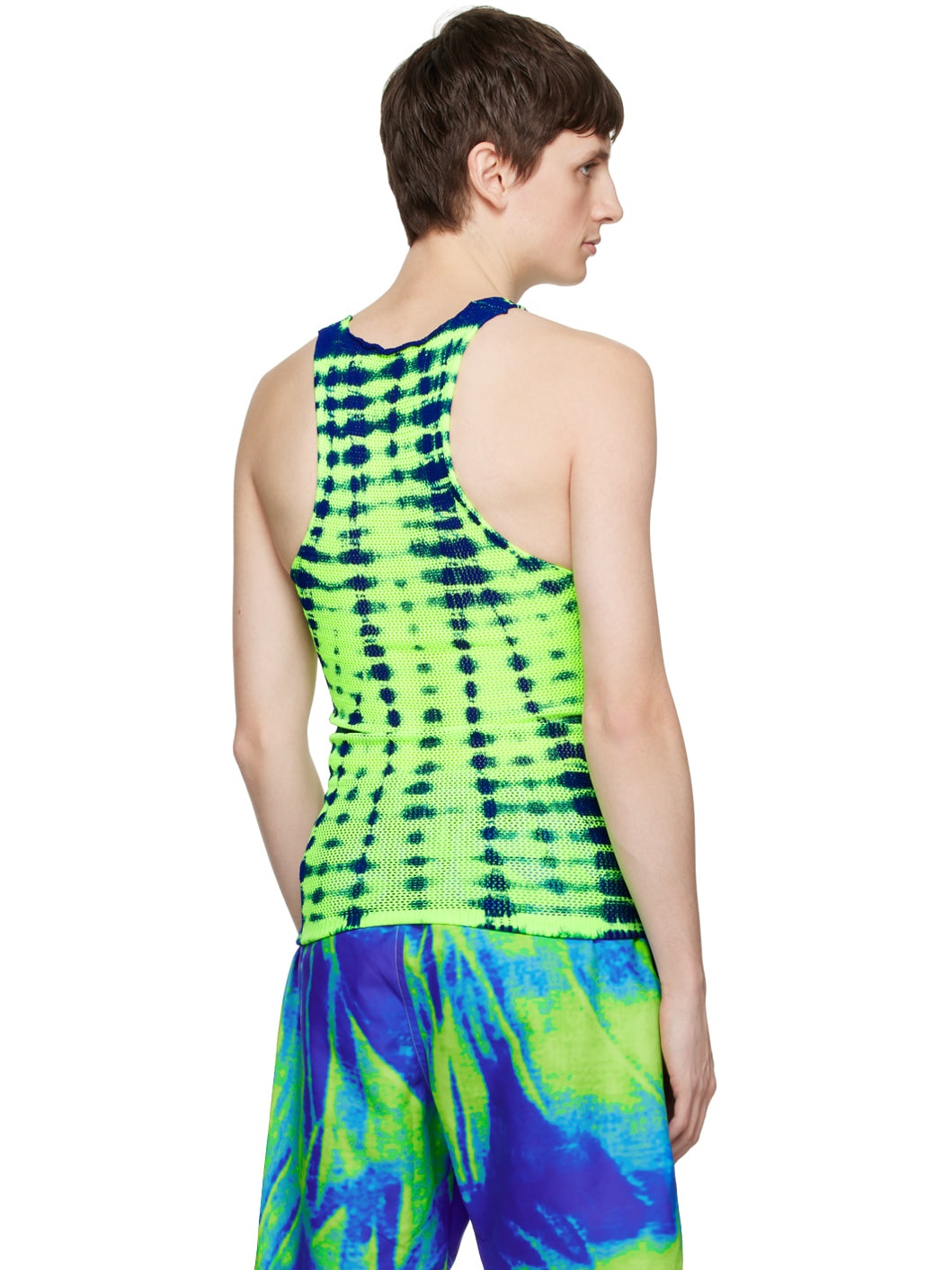 Green & Blue Graphic Tank Top - 3