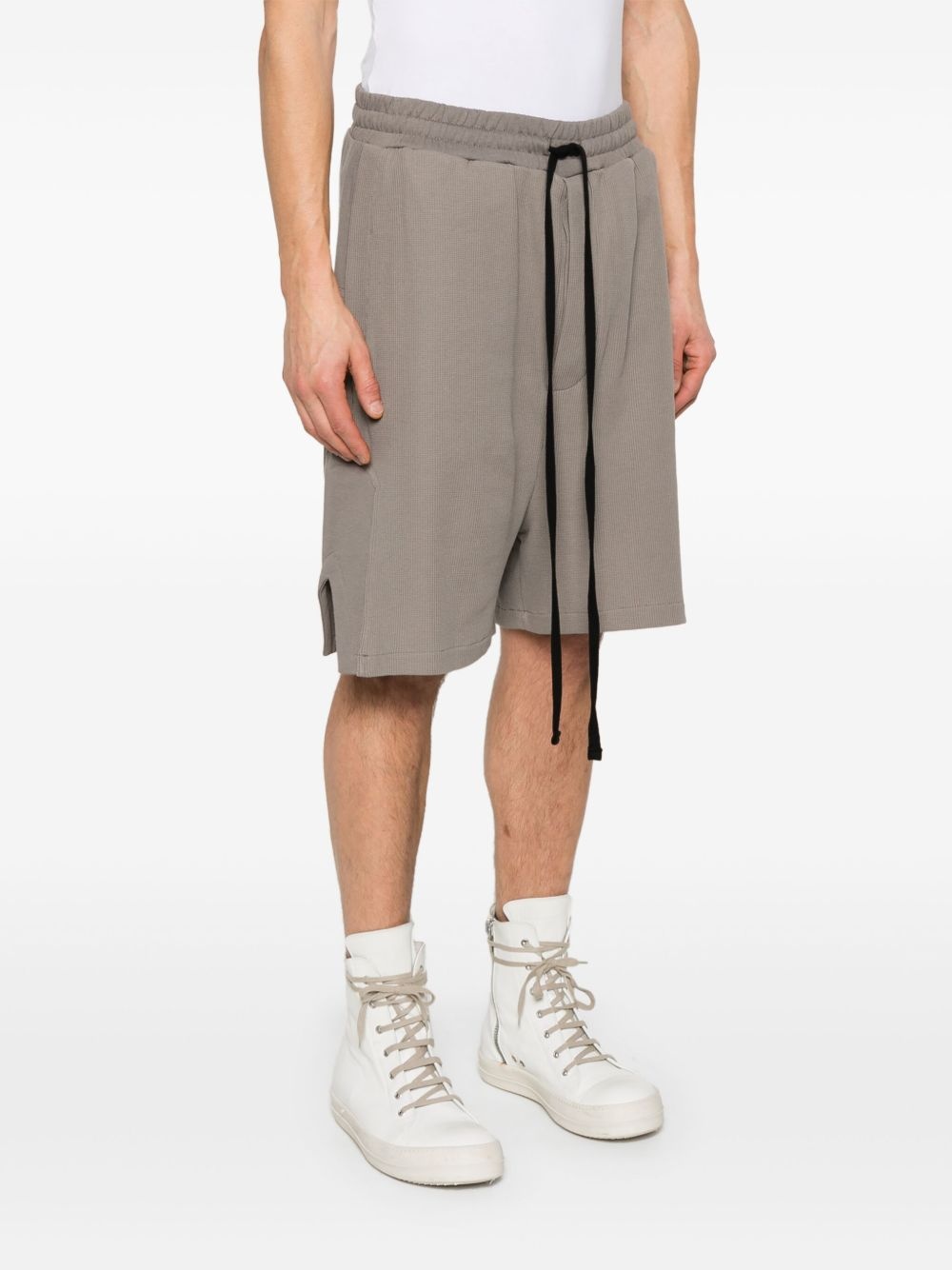 waffle-effect track shorts - 3