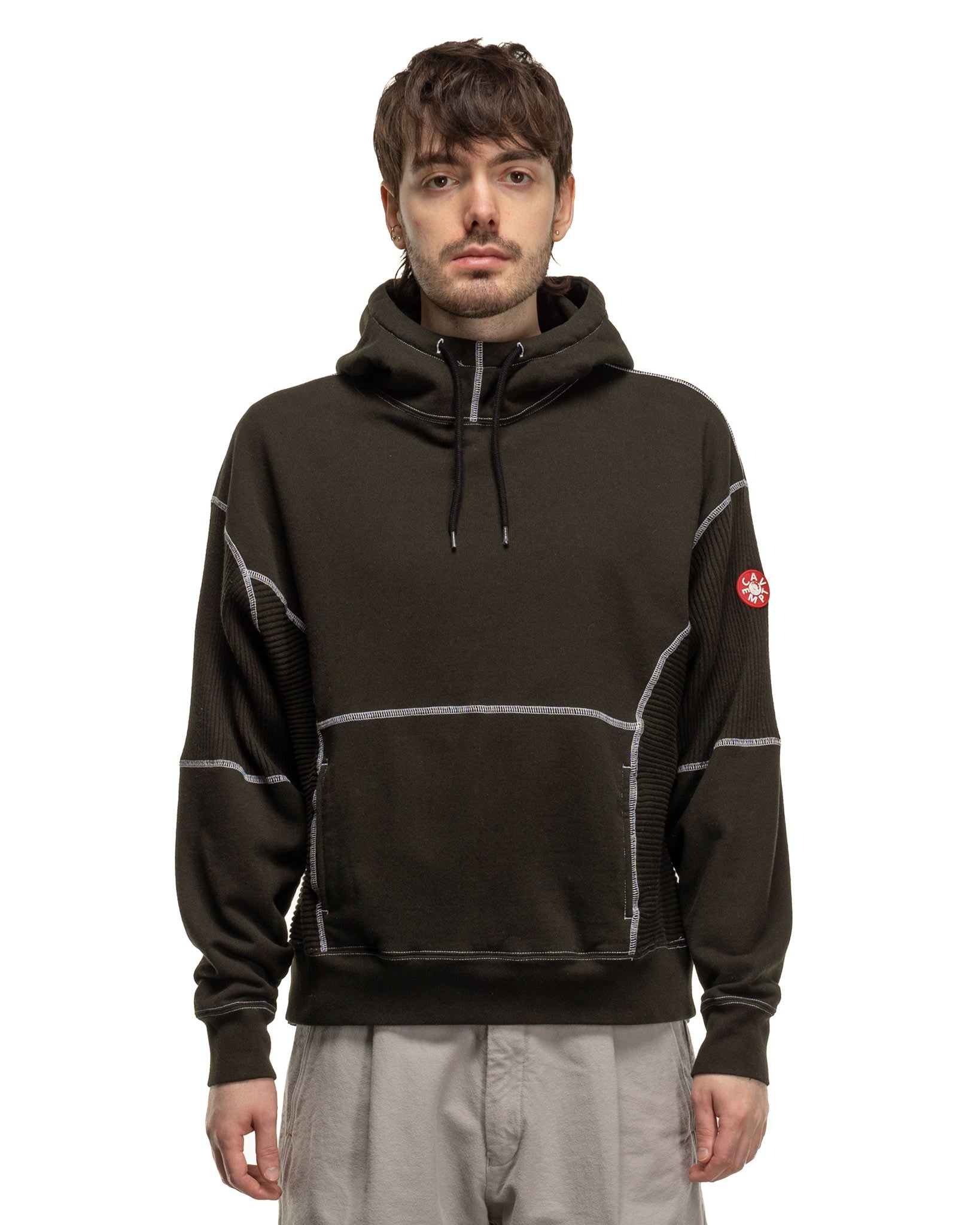 Wide Rib Cut Heavy Hoody Black - 4