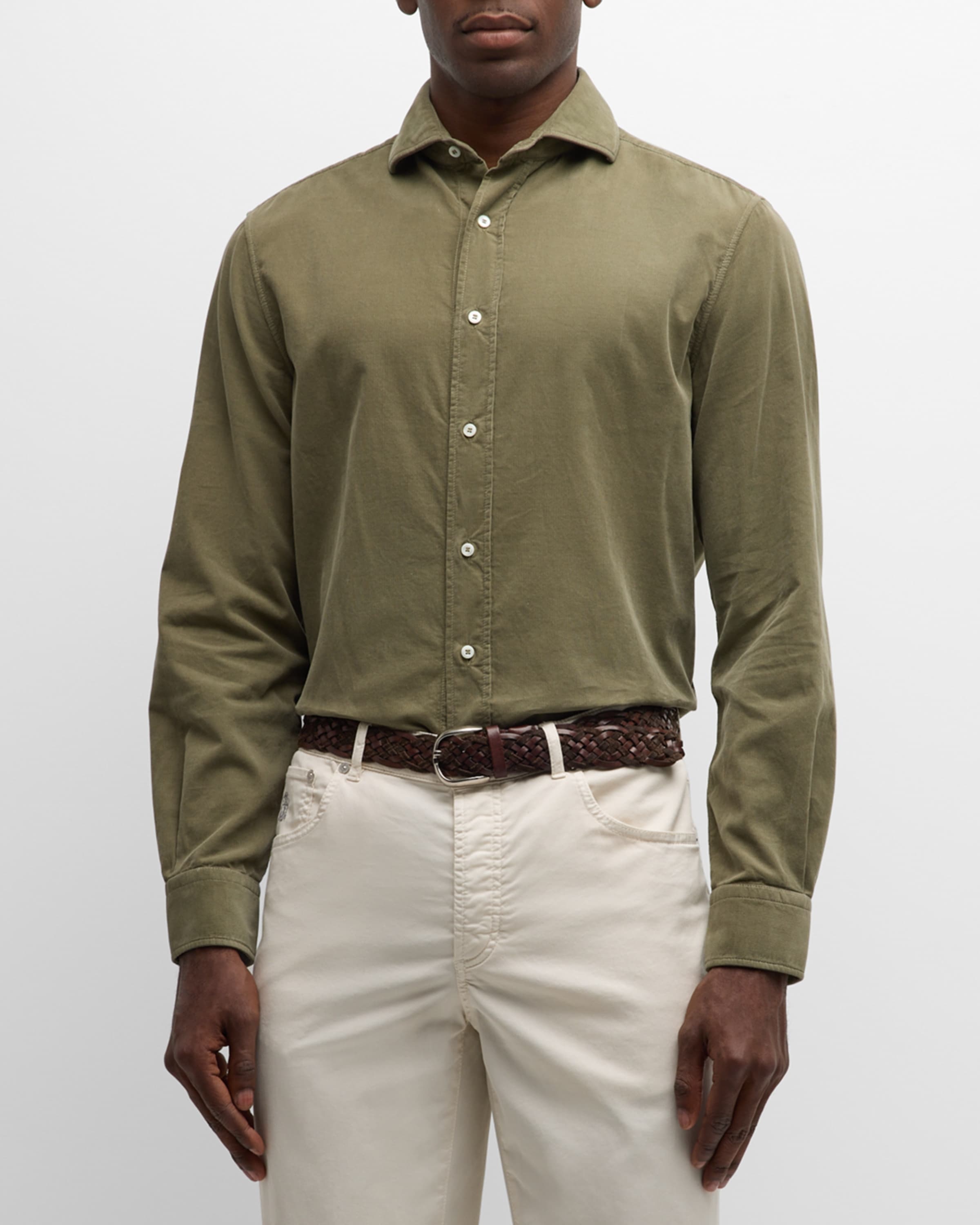 Men's Fine-Wale Corduroy Sport Shirt - 2