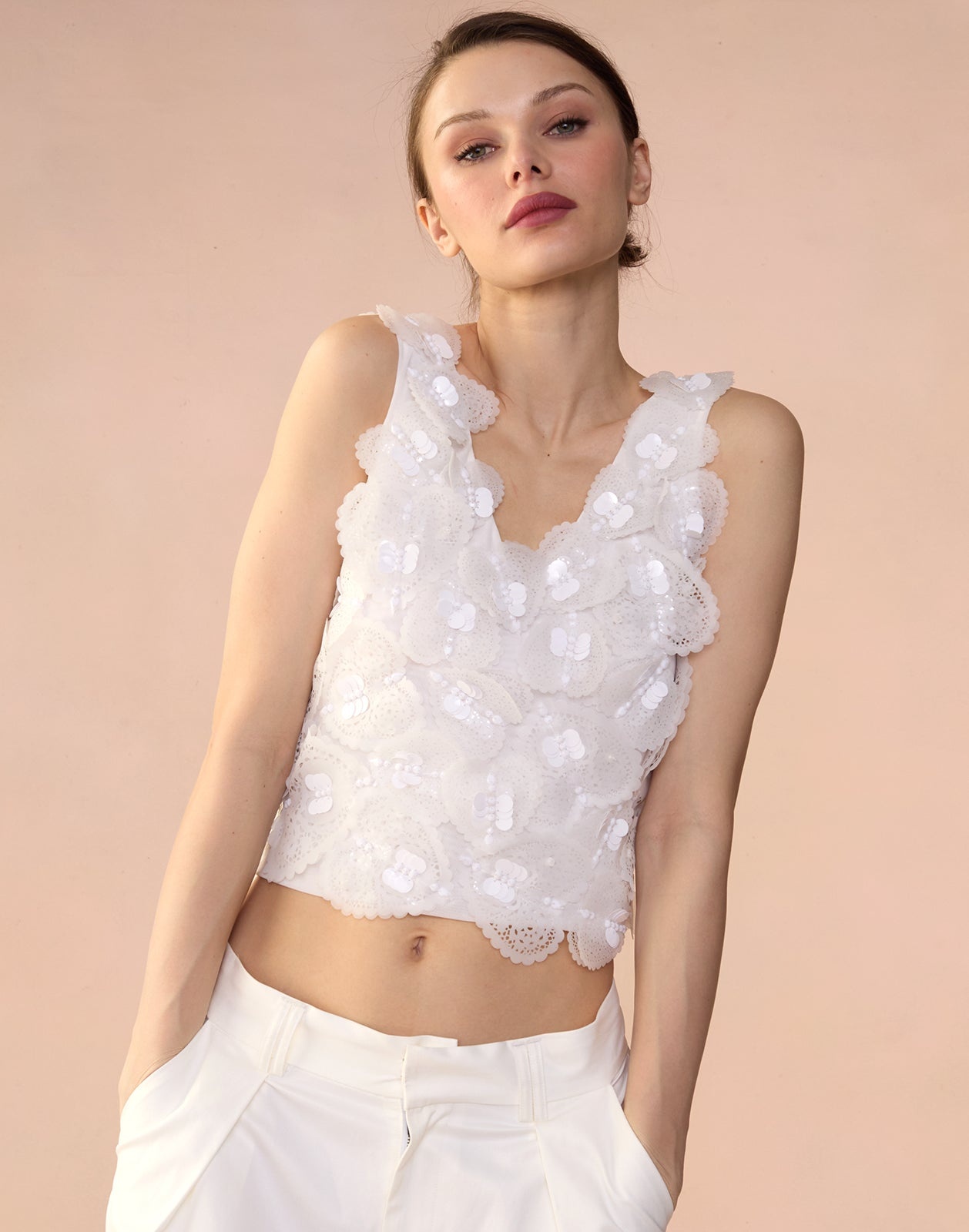 Elle Embellished Hearts Top - 3