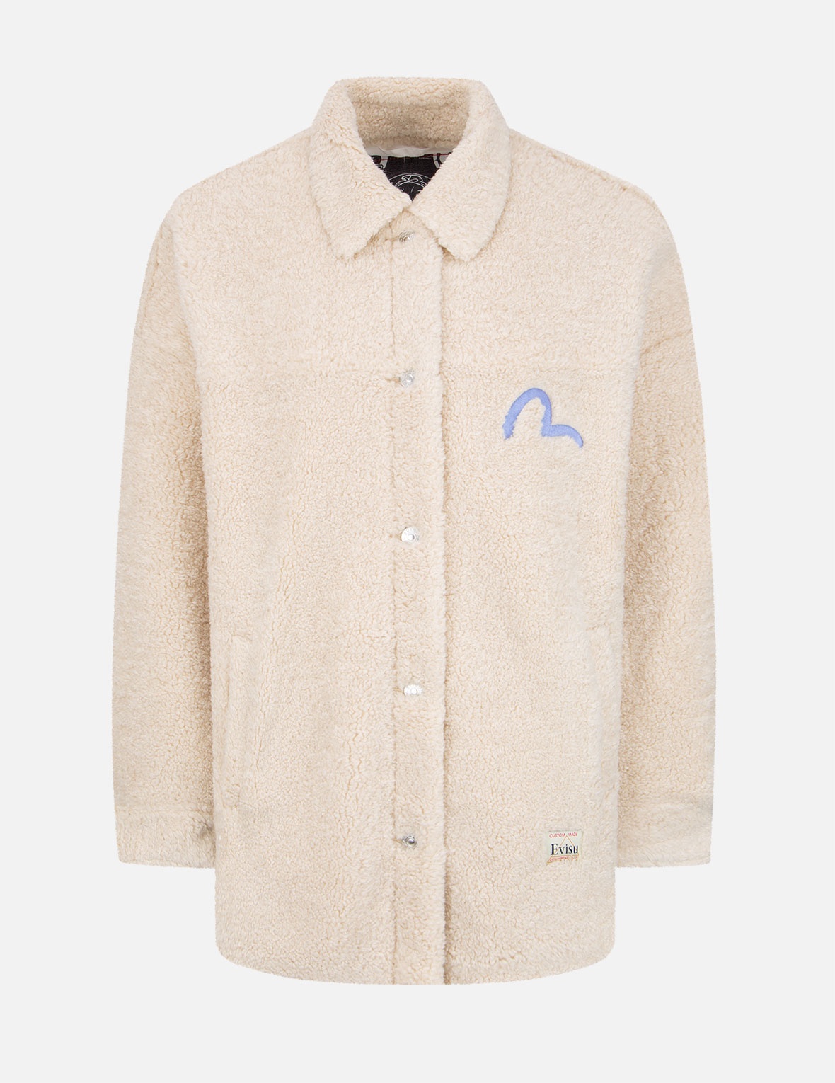 LOGO APPLIQUÉ SHERPA SHIRT JACKET - 2
