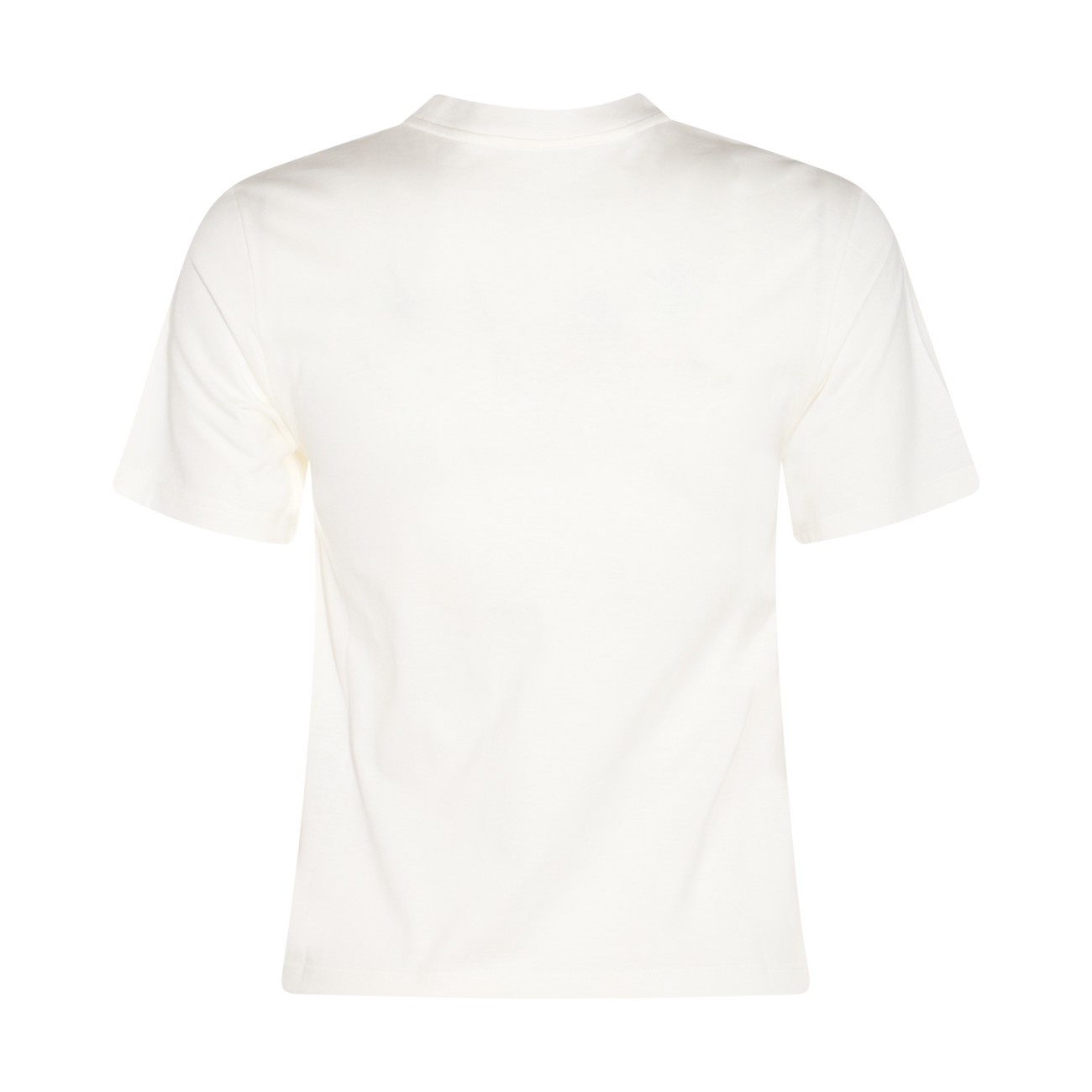 white and black cotton t-shirt - 2