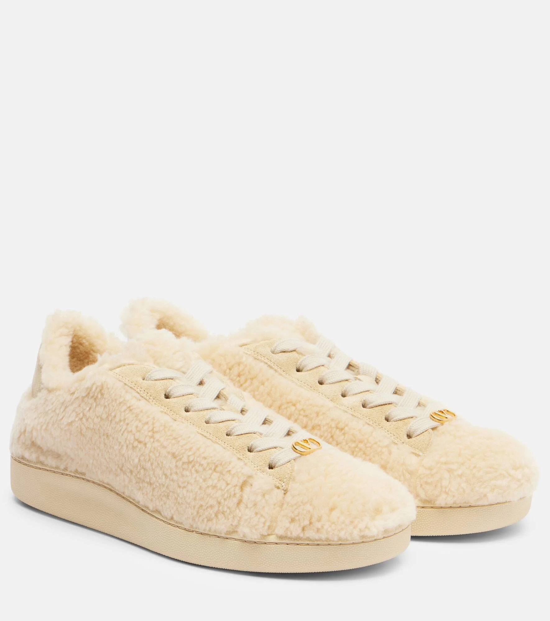 Royco VLogo suede-trimmed sneakers - 1