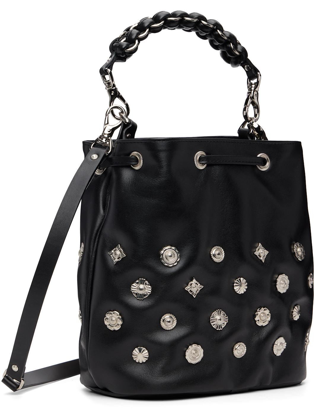 Black Concho Drawstring Bag - 3