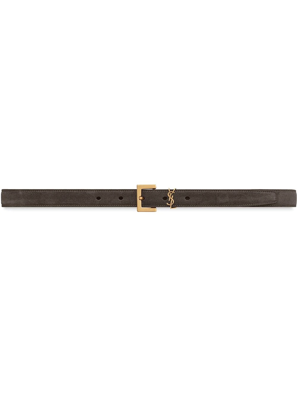 Monogram suede narrow belt  - 1