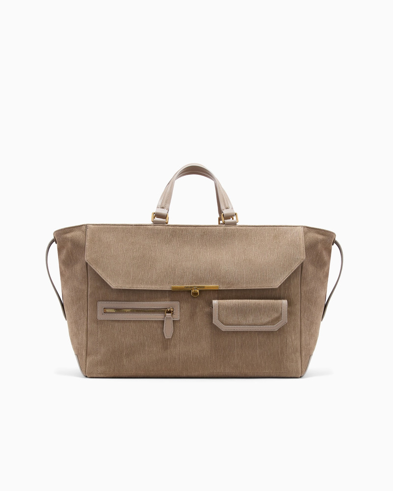 ASV OVERSIZED HANDBAG IN EMBOSSED SUEDE 1