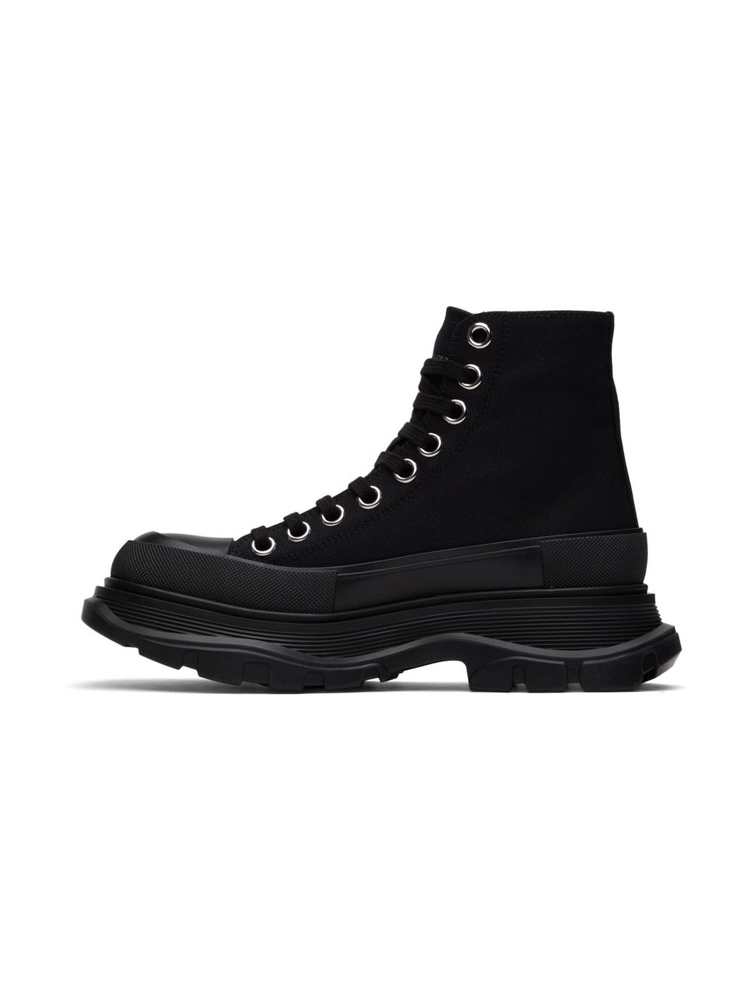 Black Tread Slick High Sneakers - 3