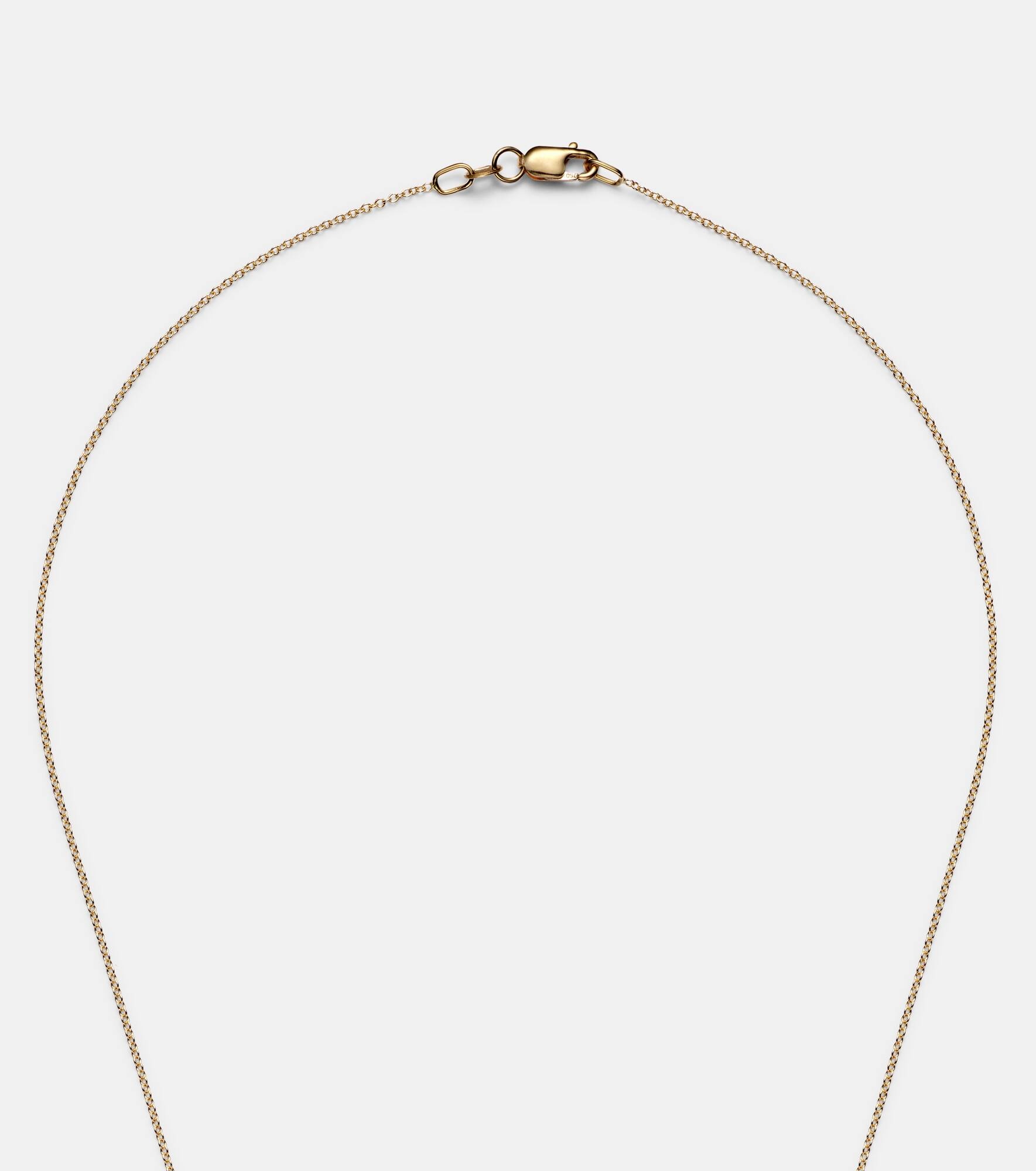 Blowing Heart 18kt gold pendant necklace with Tsavorites - 6