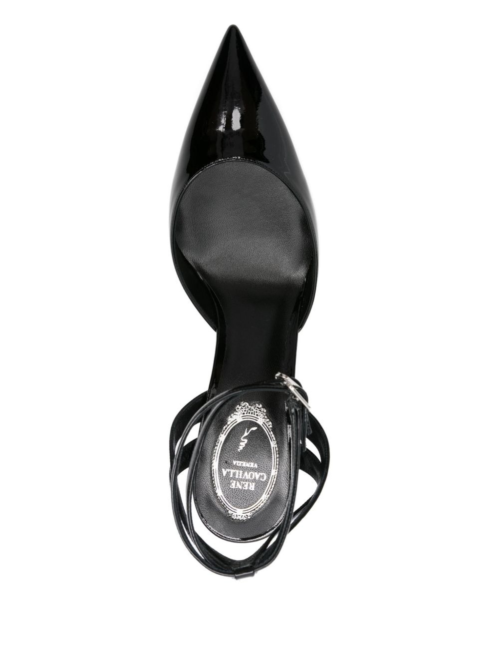 80mm leather heeled pumps - 4