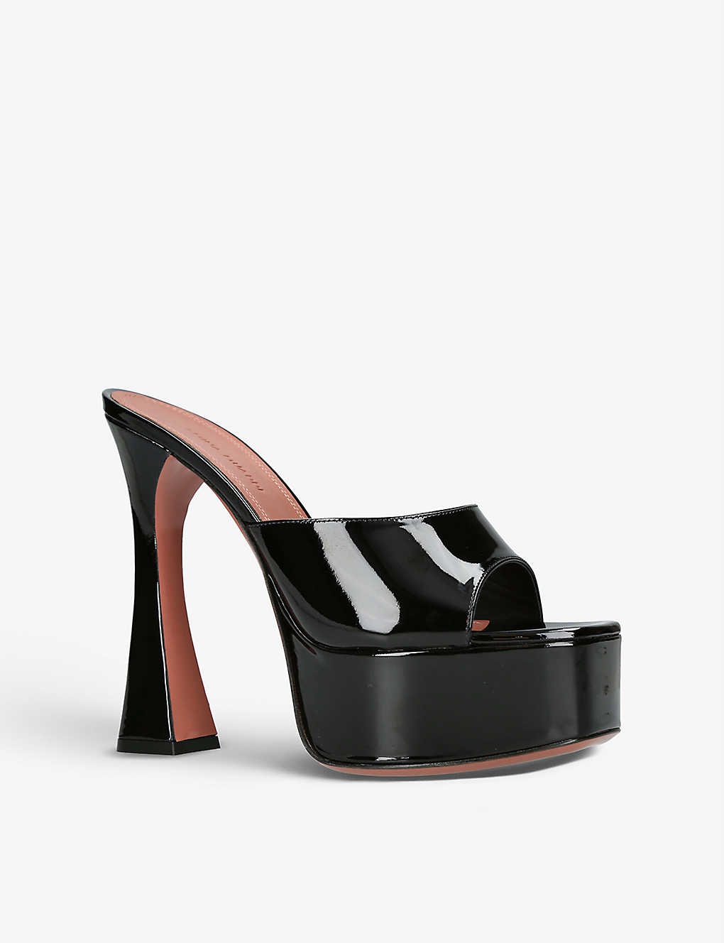 Dalida patent-leather heeled platform sandals - 3