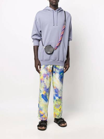 MSGM tie dye-print straight-leg trousers outlook