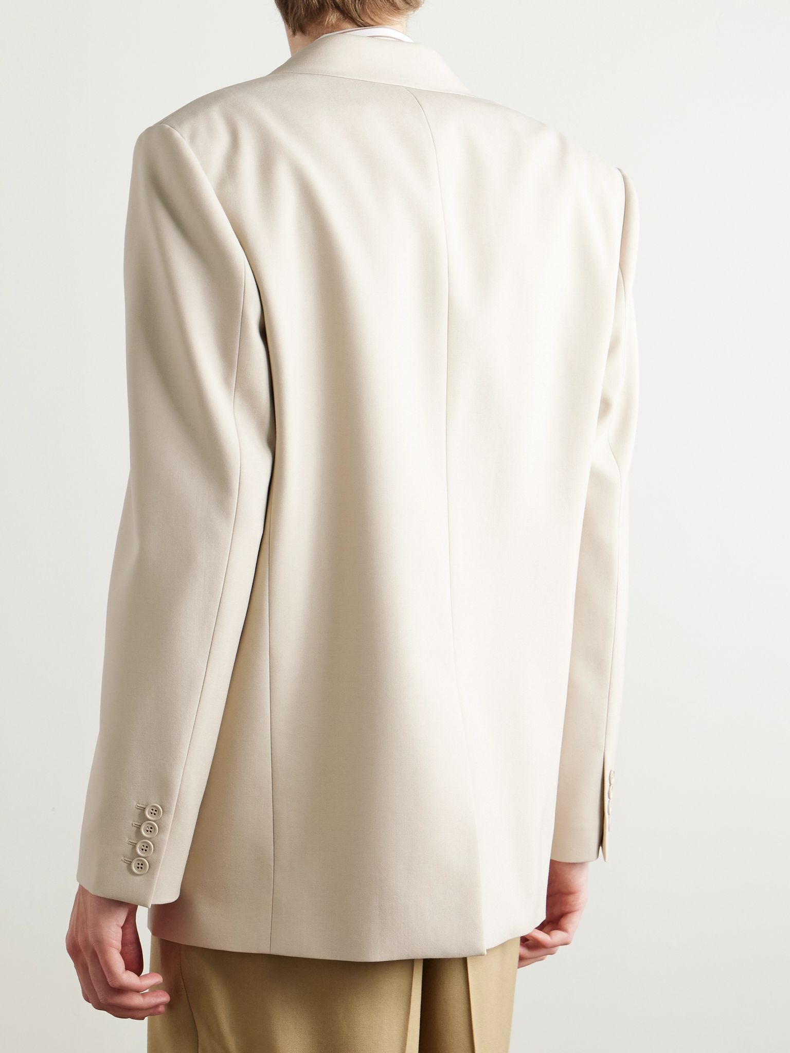 Wool Blazer Beige - 3
