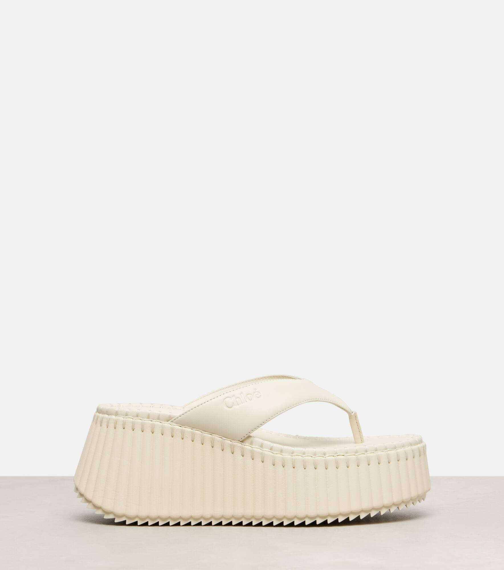 Nama 80 leather platform thong sandals - 4