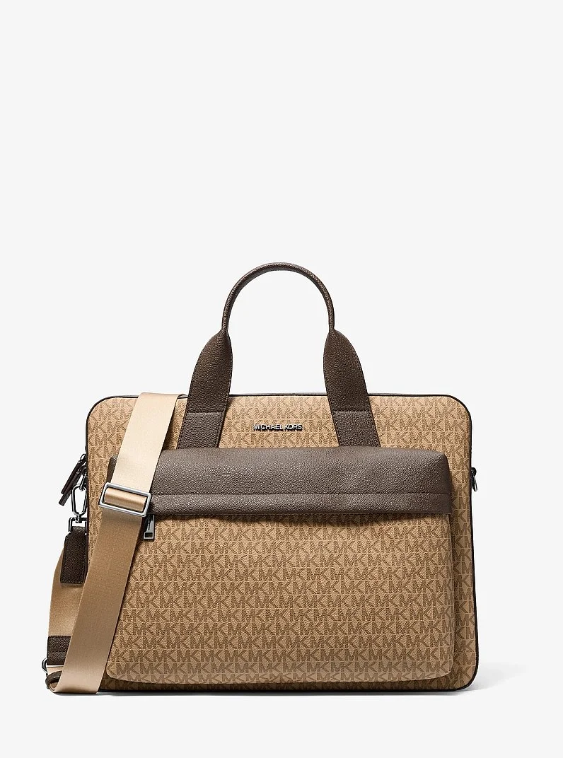 Pacey Medium Signature Logo Pocket Briefcase - 1