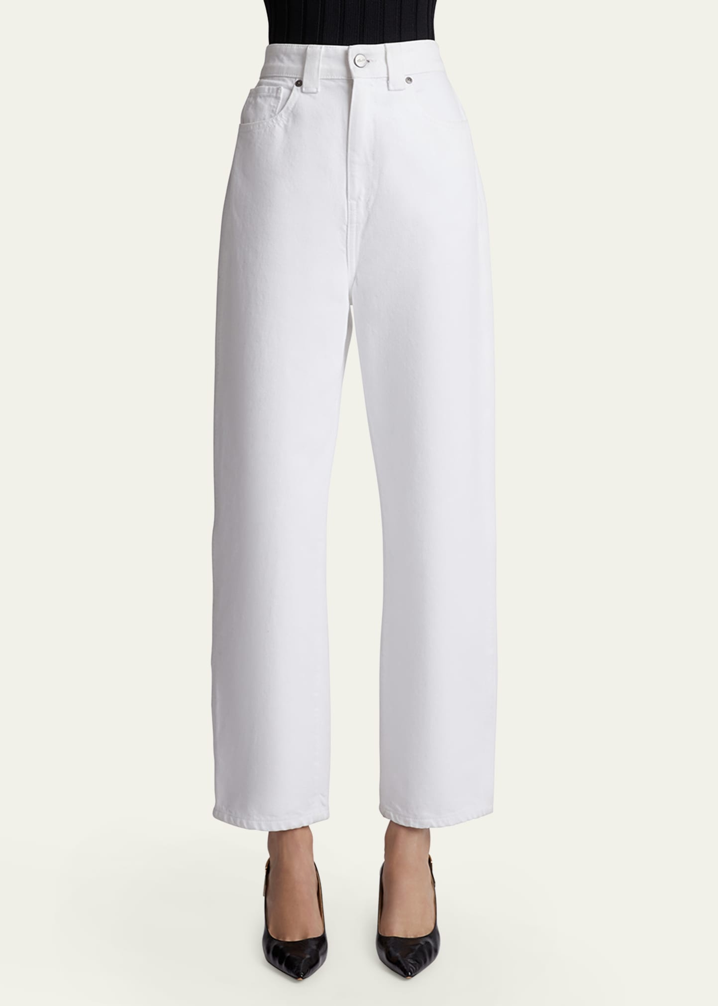Shalbi High-Rise Straight-Leg Ankle Jeans - 4