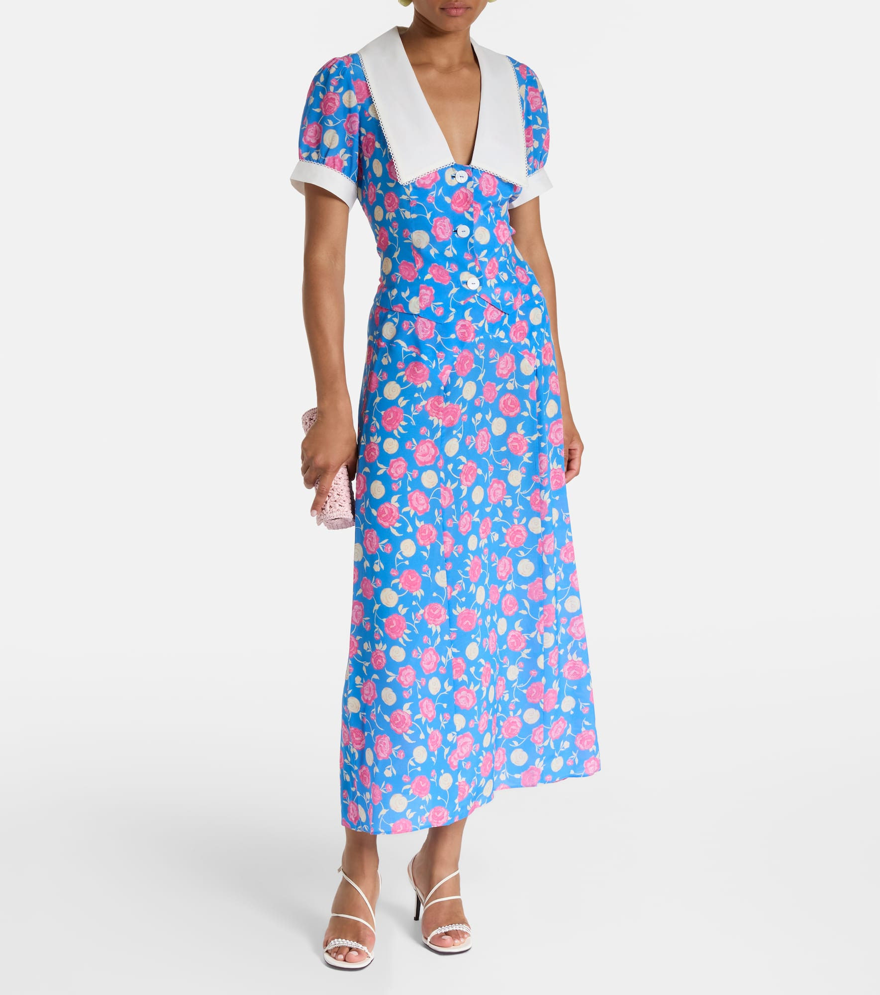 Carpi floral silk midi skirt - 2