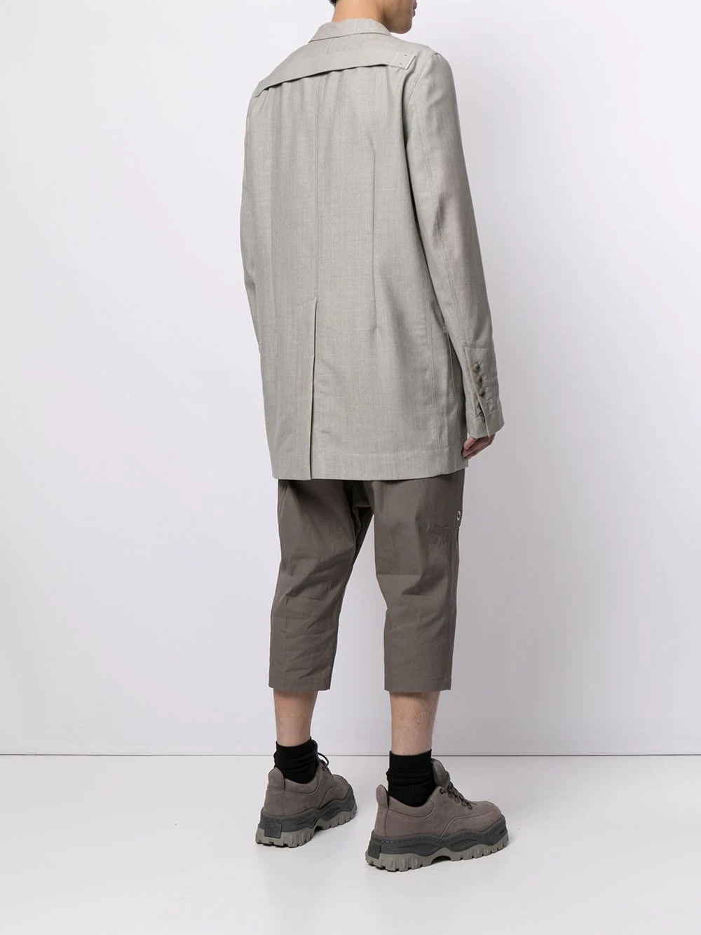 single-breasted wool blazer - 4