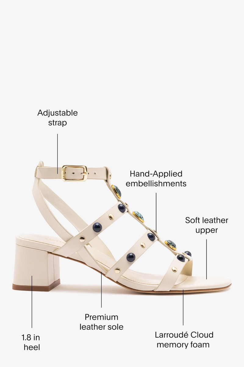 Amalfi Sandal Ivory Leather 5
