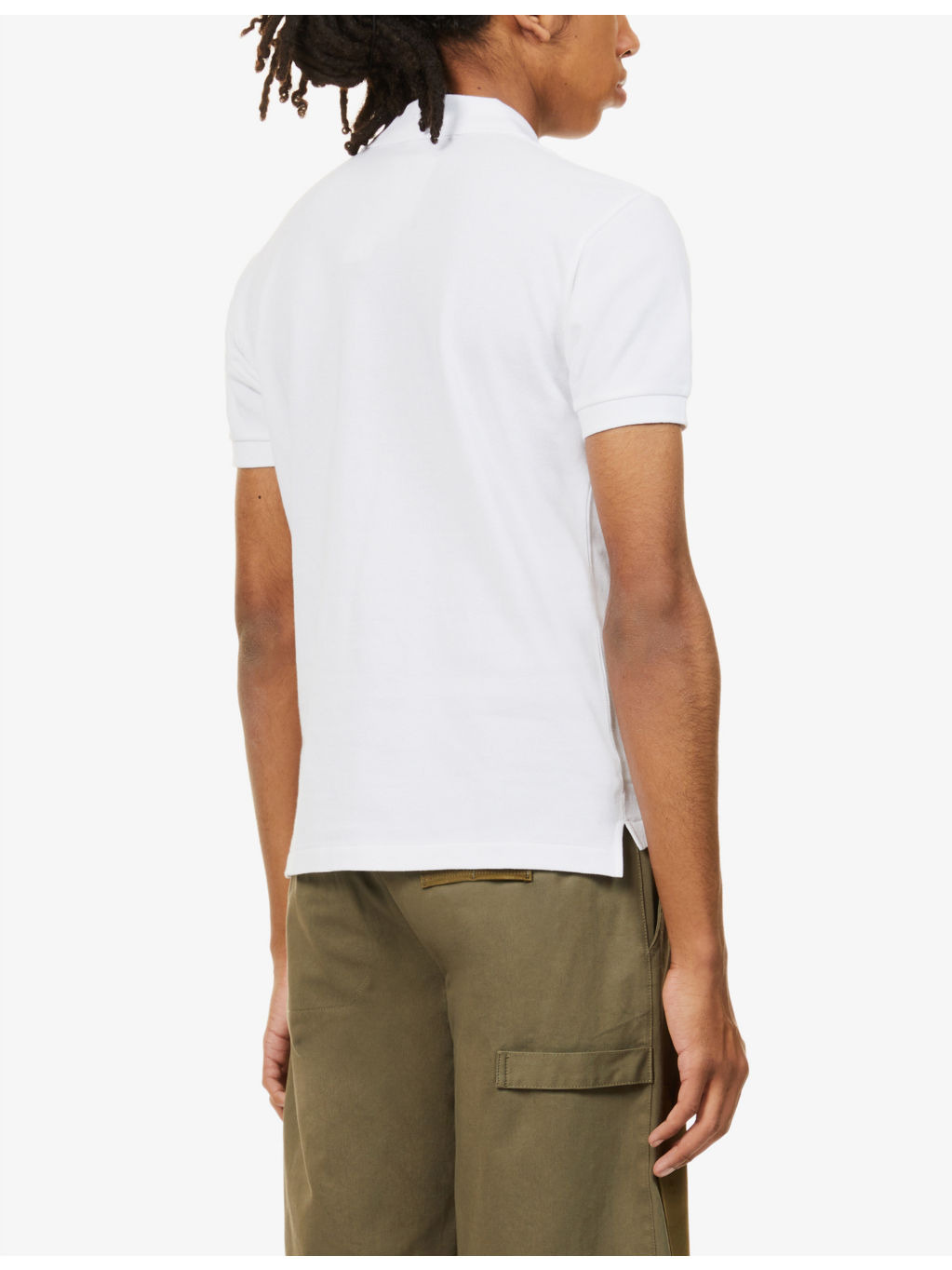 Overlap heart-print cotton polo shirt - 4