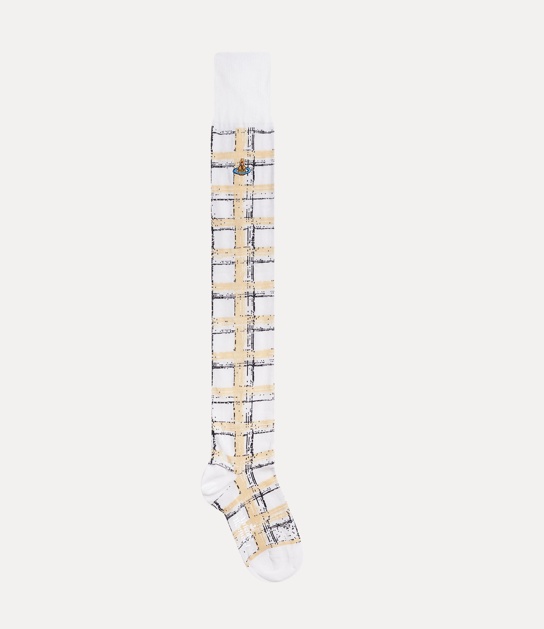 CHECK OVER THE KNEE SOCK - 1