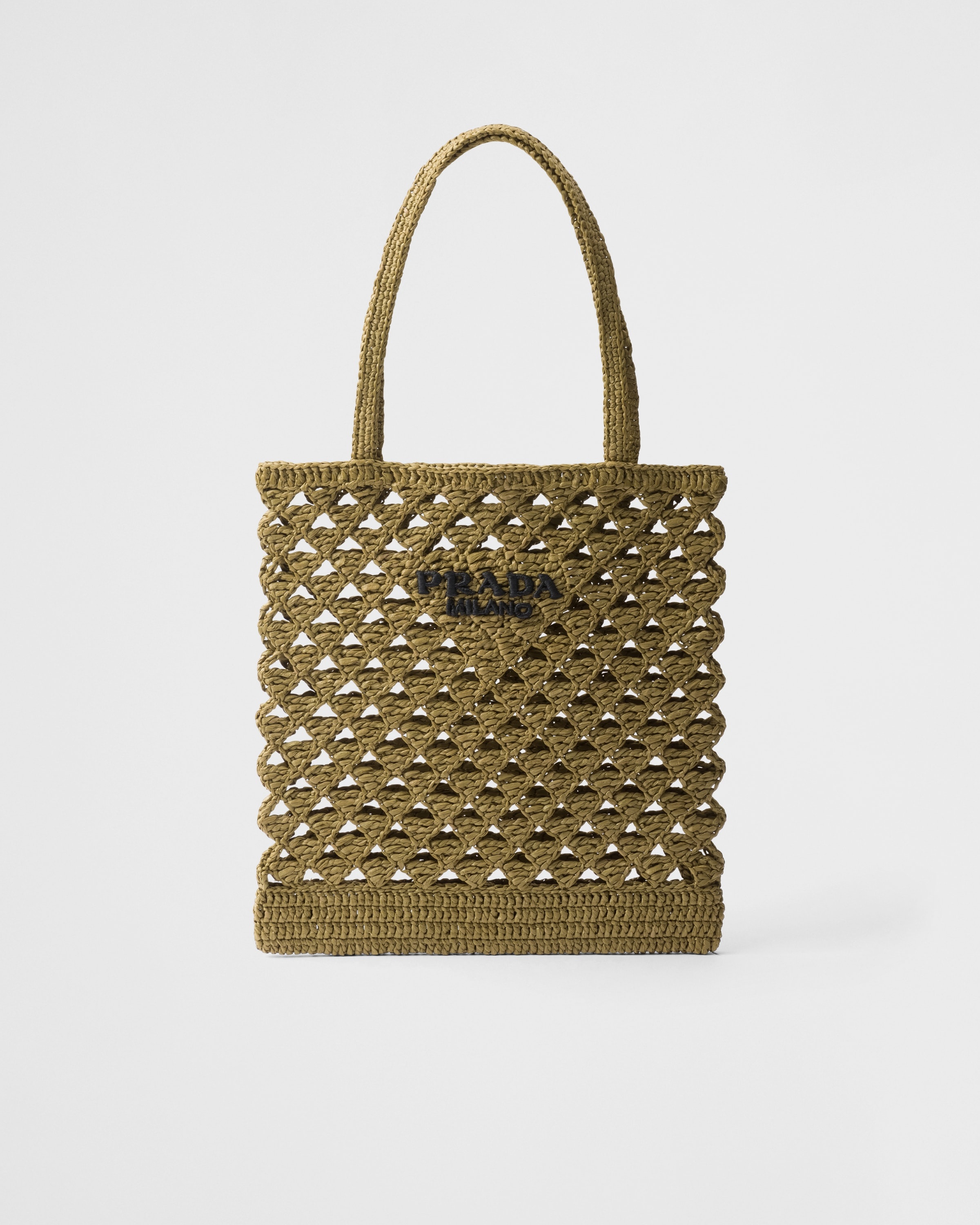 Woven fabric crochet tote bag - 1