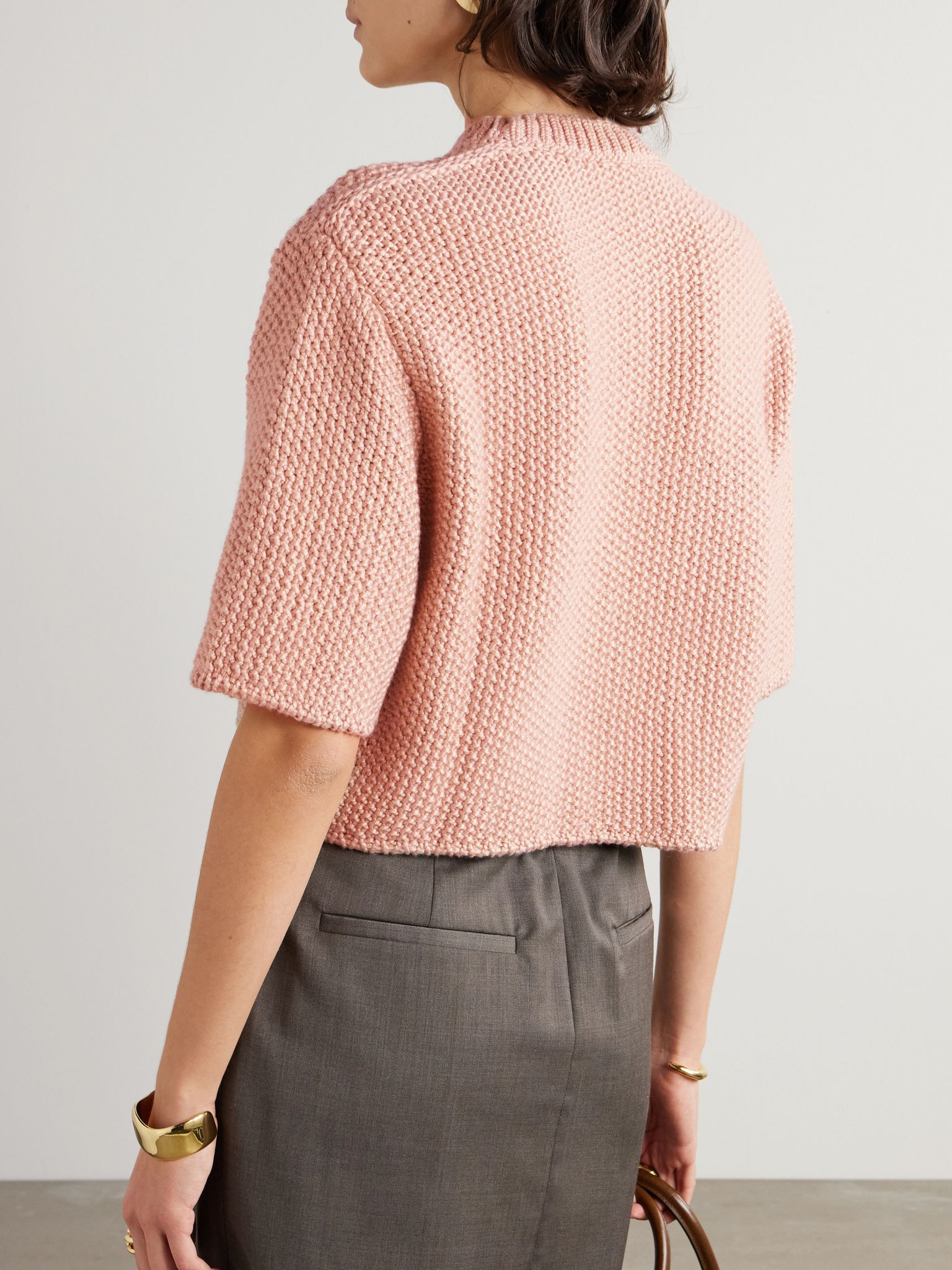 Boccioleto crocheted mohair-blend sweater Baby pink - 3