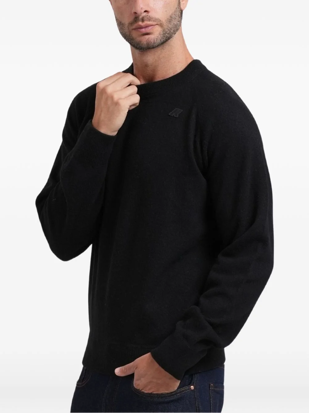 logo-patch raglan-sleeve sweater - 1