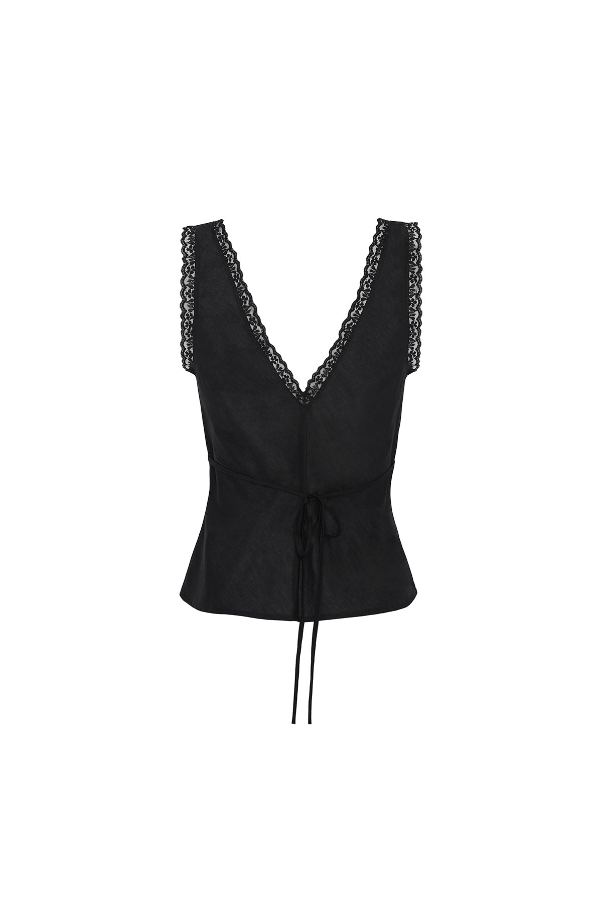 The Iris Tank: Cotton Voile Black - 8