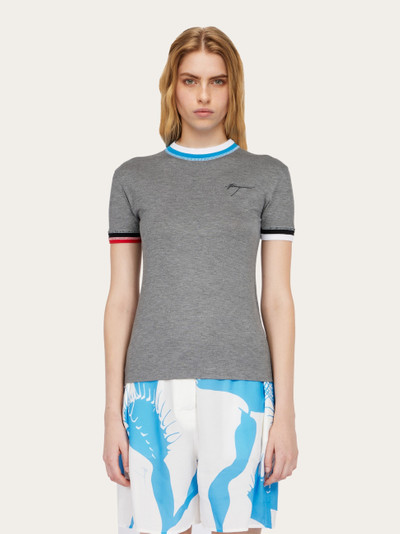 FERRAGAMO T-shirt with contrasting trim outlook