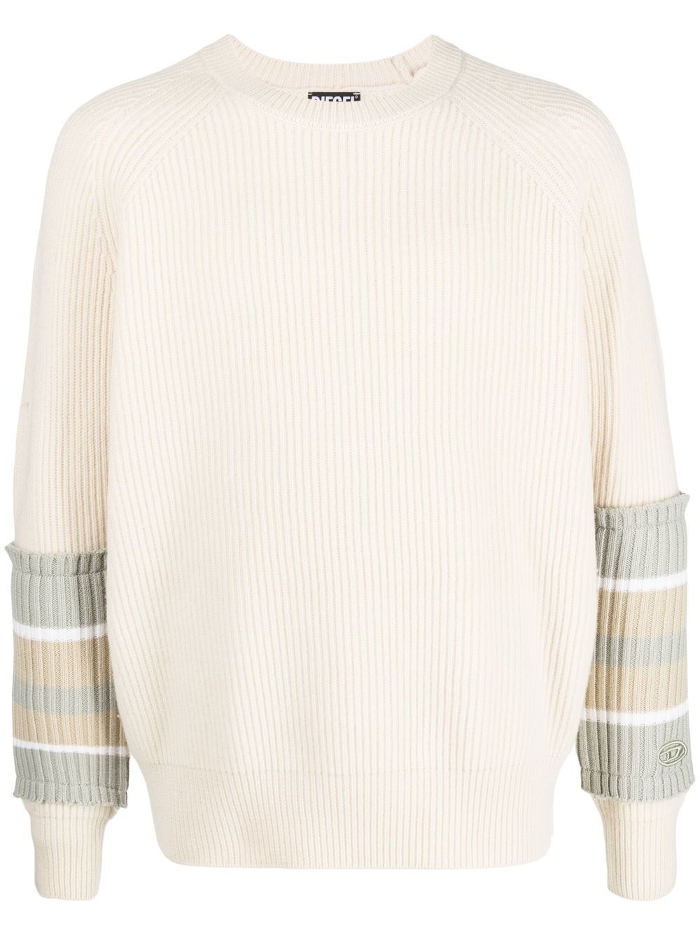 stripe-detail knit jumper - 1