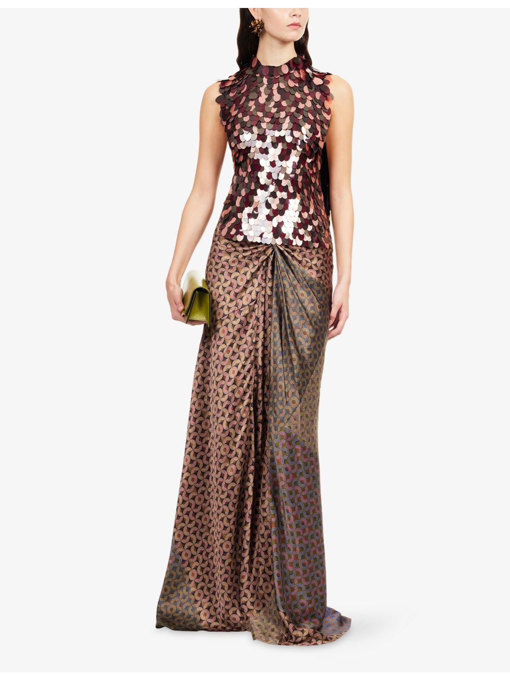 Smila Patterned Silk Maxi Skirt - 2