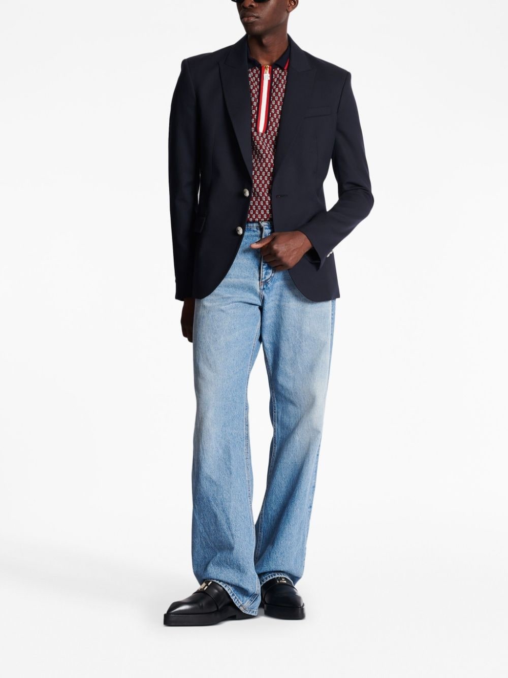 single-breasted wool blazer - 2