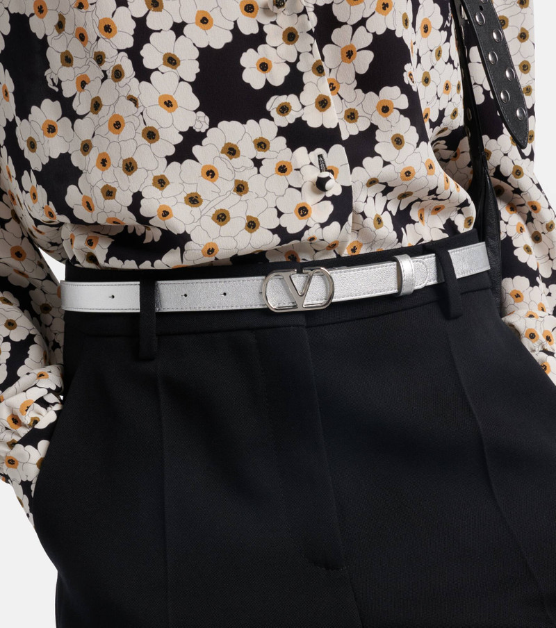 Valentino Metallic leather belt outlook