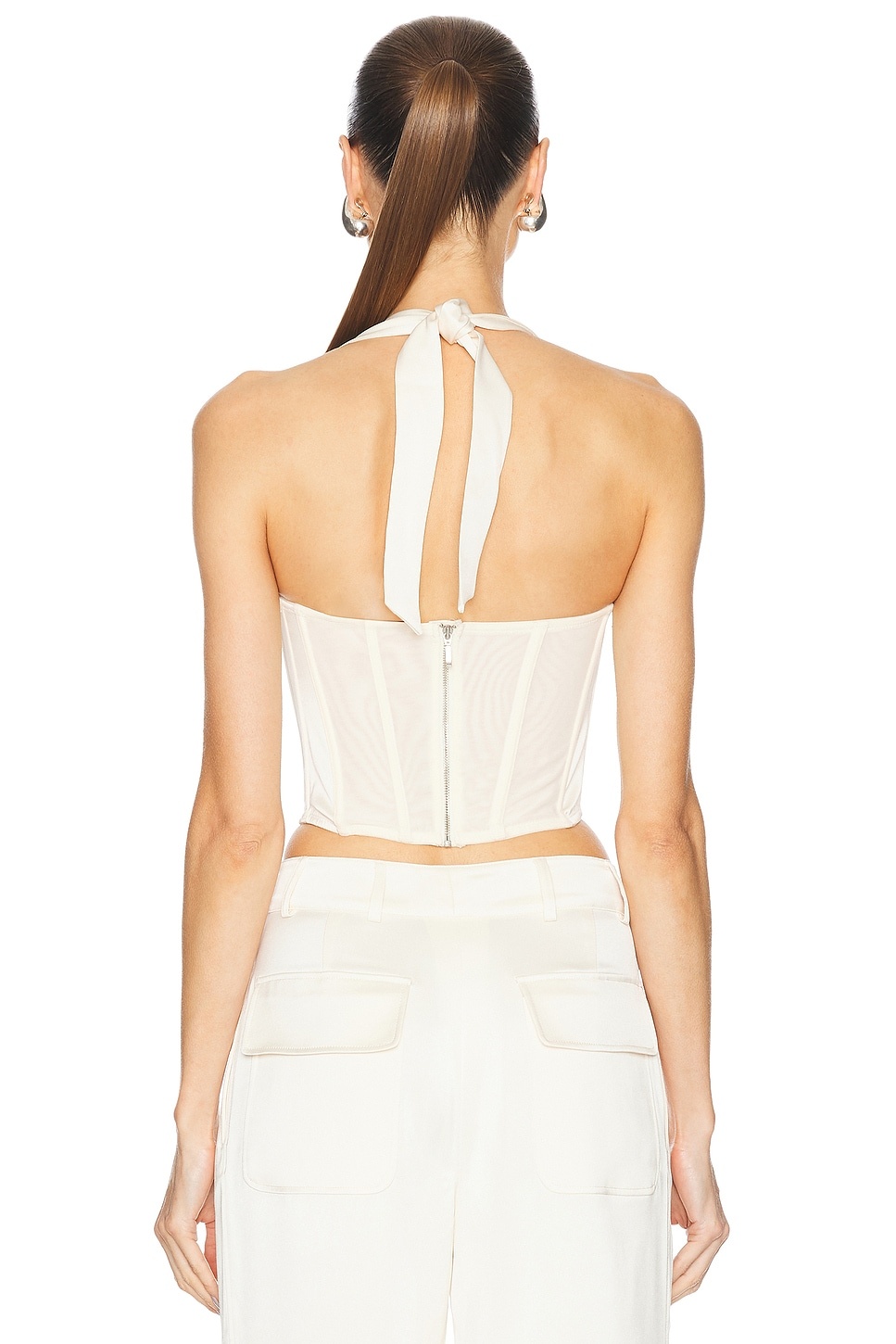 Satin Halter Corset Top - 3