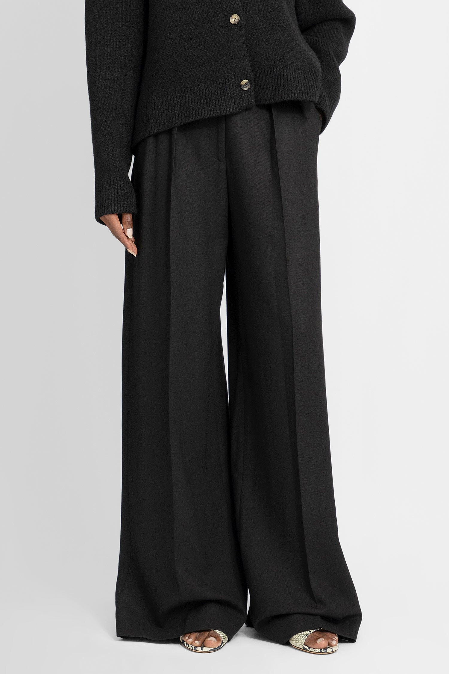 KHAITE WOMAN BLACK TROUSERS - 1