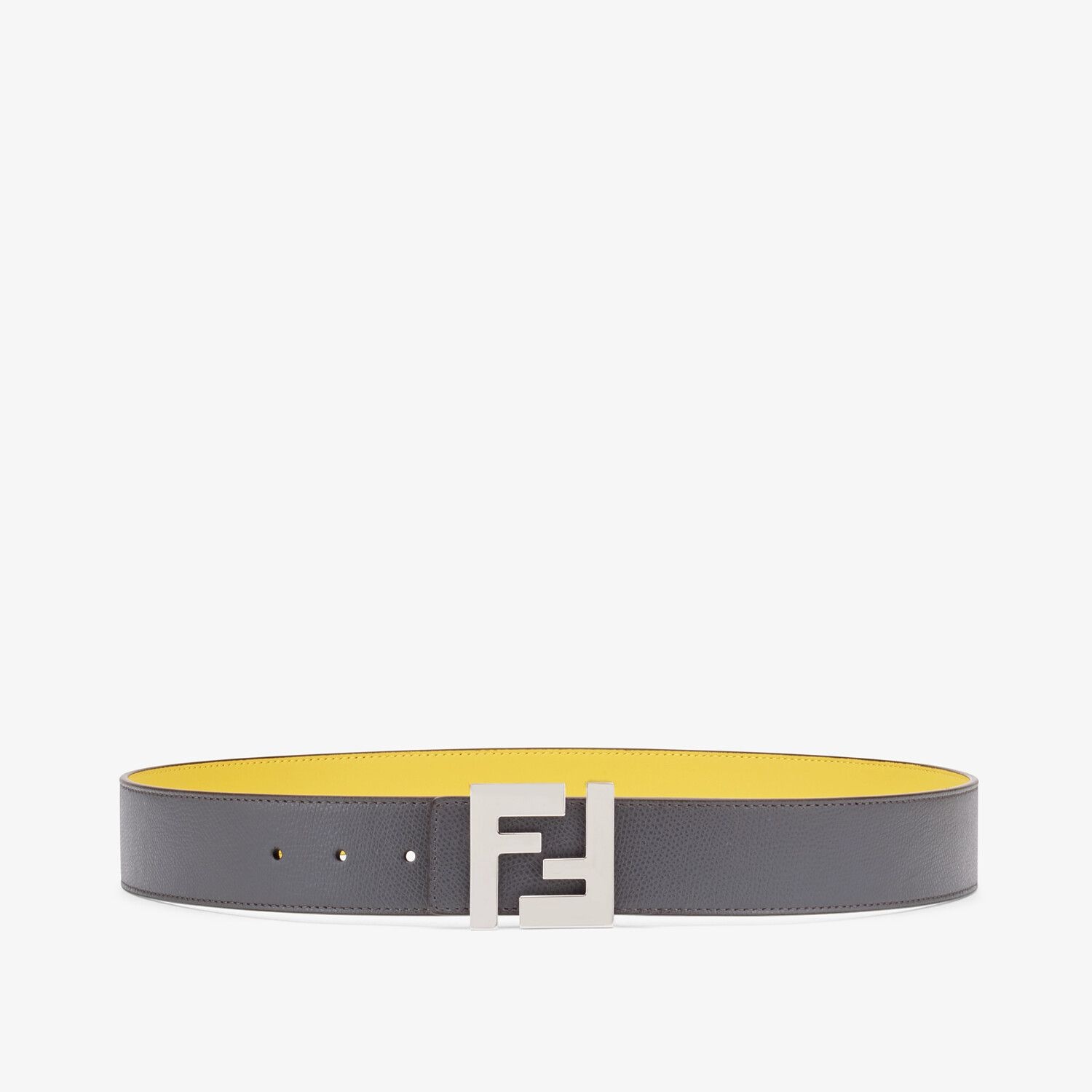 Gray leather belt - 1