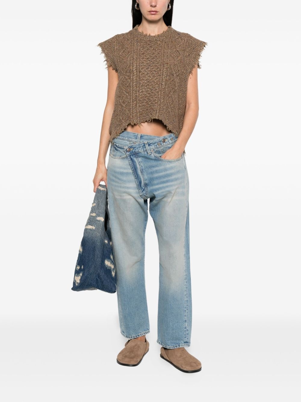 cross-waistband jeans - 2